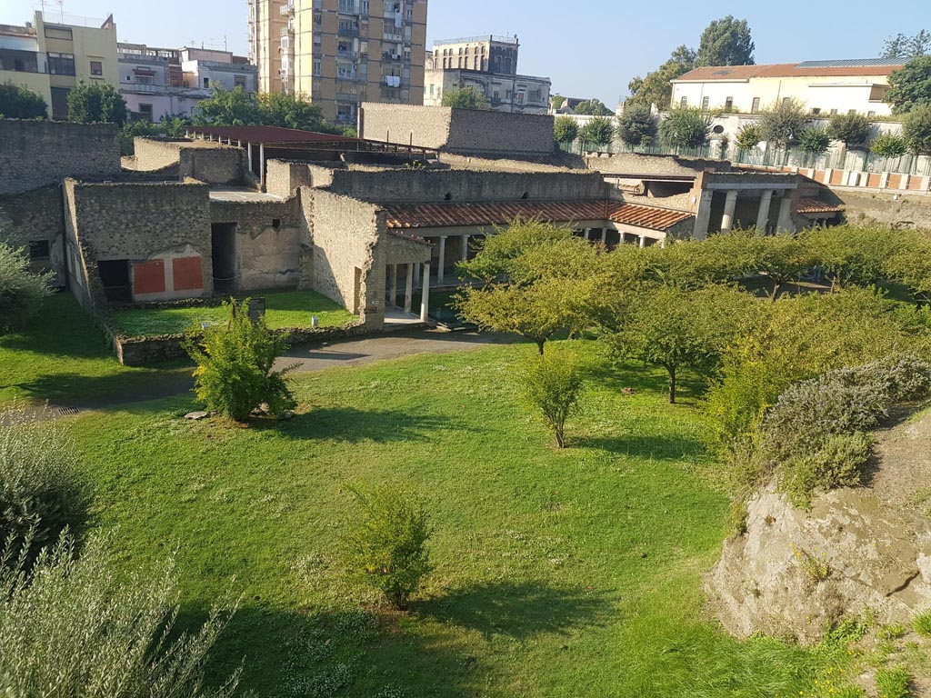 Oplontis Villa of Poppea, October 2022. Looking south across garden area on north side of villa. Photo courtesy of Klaus Heese.