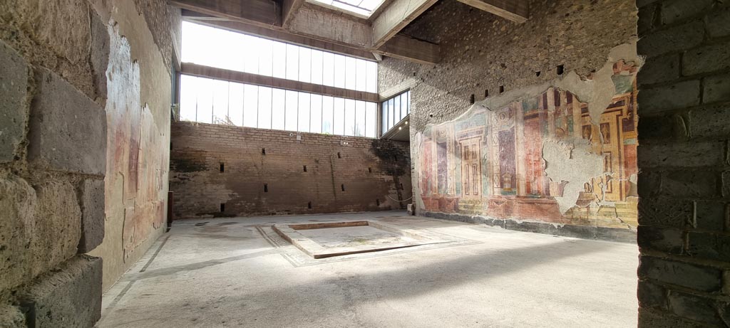 Oplontis Villa of Poppea, January 2023. Room 5, looking south across atrium. Photo courtesy of Miriam Colomer.