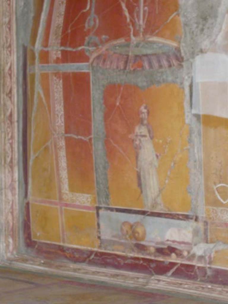 Oplontis, May 2011. Room 8, painting from the south end panel of the ceiling of the niche. Photo courtesy of Buzz Ferebee.