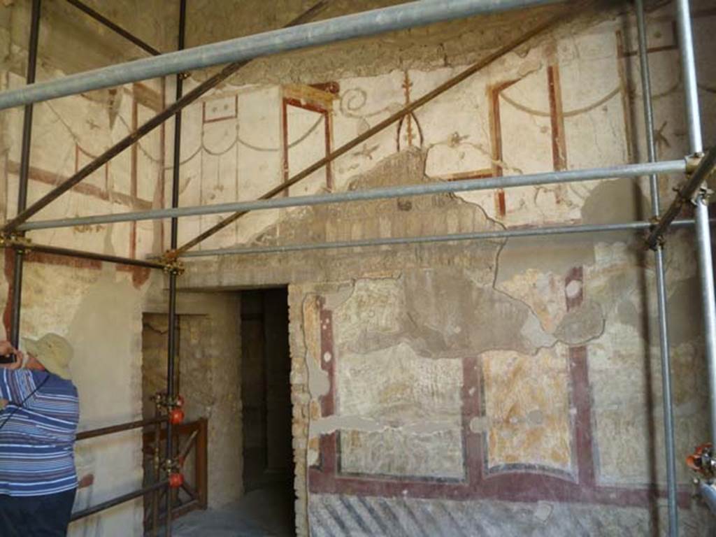 Oplontis, May 2011. Doorway to room 9, in west wall of room 4. Photo courtesy of Michael Binns.