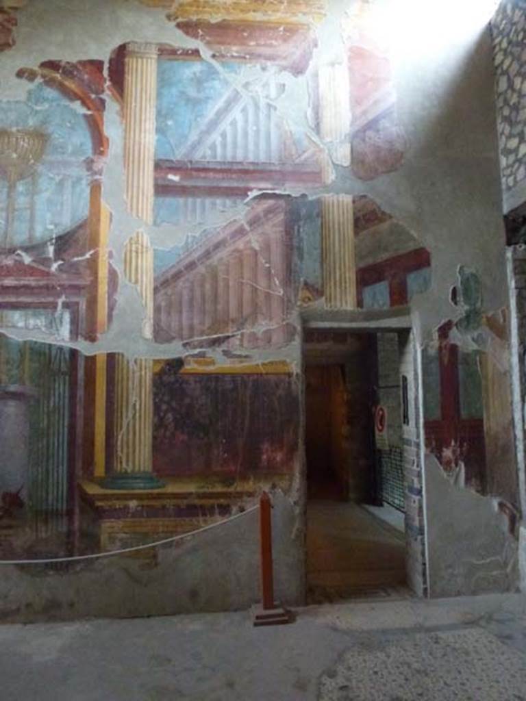 Oplontis, September 2011. Room 15, Doorway to room 14, in east wall in south-east corner. Photo courtesy of Michael Binns.