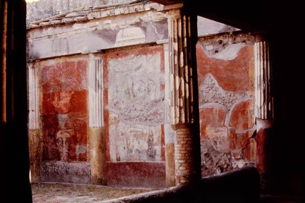 Oplontis, 1977. Looking towards east wall, and north-east corner, from room 4. Photo by Stanley A. Jashemski.
Source: The Wilhelmina and Stanley A. Jashemski archive in the University of Maryland Library, Special Collections (See collection page) and made available under the Creative Commons Attribution-Non Commercial License v.4. See Licence and use details. J77f0321