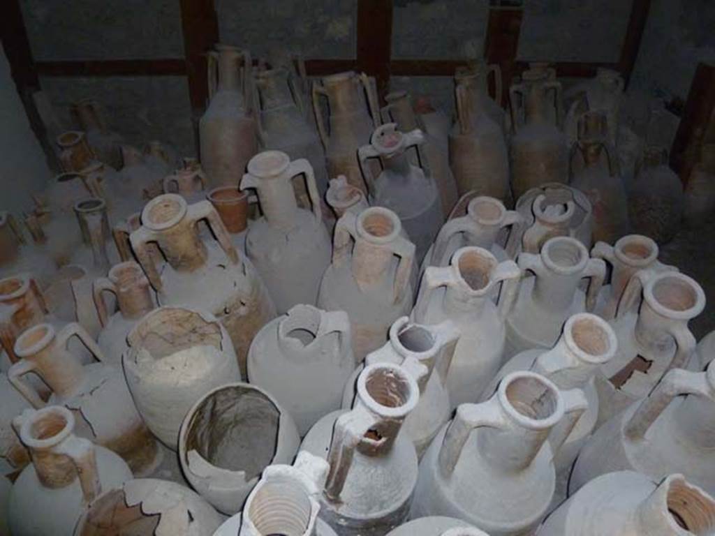 Oplontis, May 2011. Room 22, amphorae. Photo courtesy of Michael Binns.