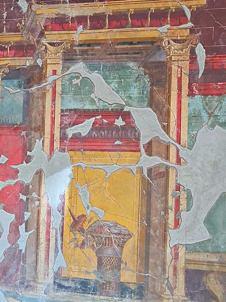 Oplontis Villa of Poppea, October 2023.
Room 23, north wall at east end. Photo courtesy of Giuseppe Ciaramella.
