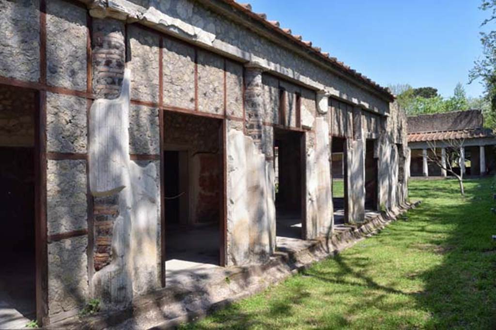 Oplontis Villa of Poppea, April 2018. Room 24/59, looking east along gutter in peristyle 59.
Photo courtesy of Ian Lycett-King. Use is subject to Creative Commons Attribution-NonCommercial License v.4 International.