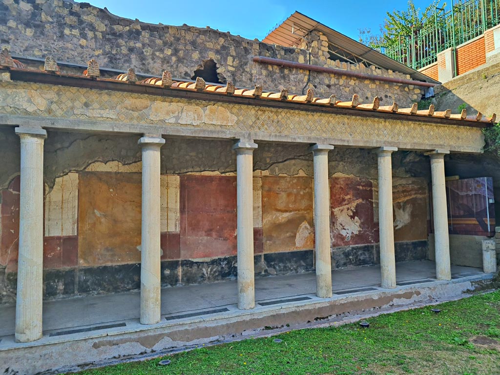 Oplontis Villa of Poppea, October 2023.
Portico 33, looking south-west along the west portico of the north garden. Photo courtesy of Giuseppe Ciaramella.