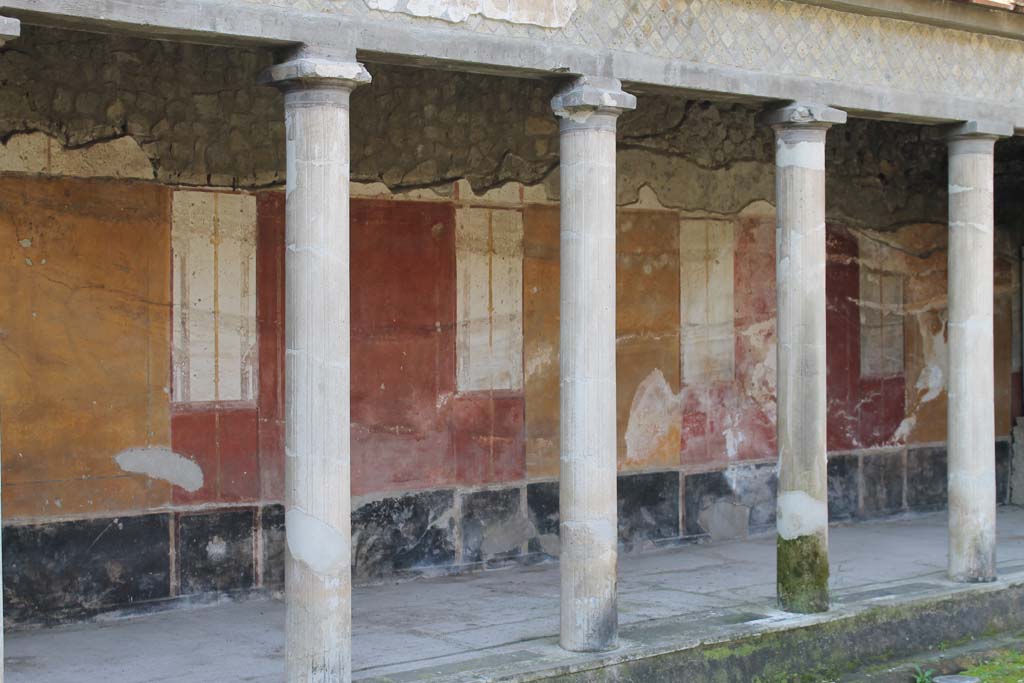 Oplontis Villa of Poppea, March 2014. Room 33, looking south-west along the west portico of the north garden.
Foto Annette Haug, ERC Grant 681269 DÉCOR.