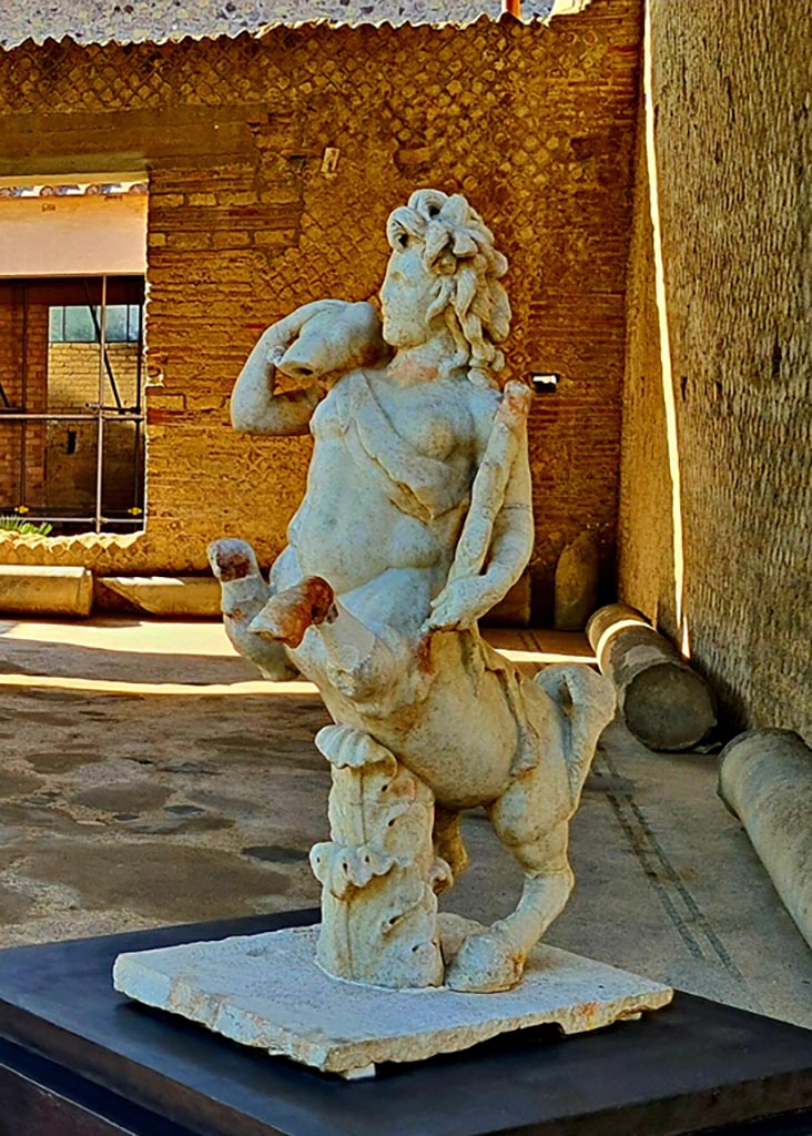 Oplontis Villa of Poppea, October 2023.
Portico 33, another of the Centaurs on display. Photo courtesy of Giuseppe Ciaramella.
