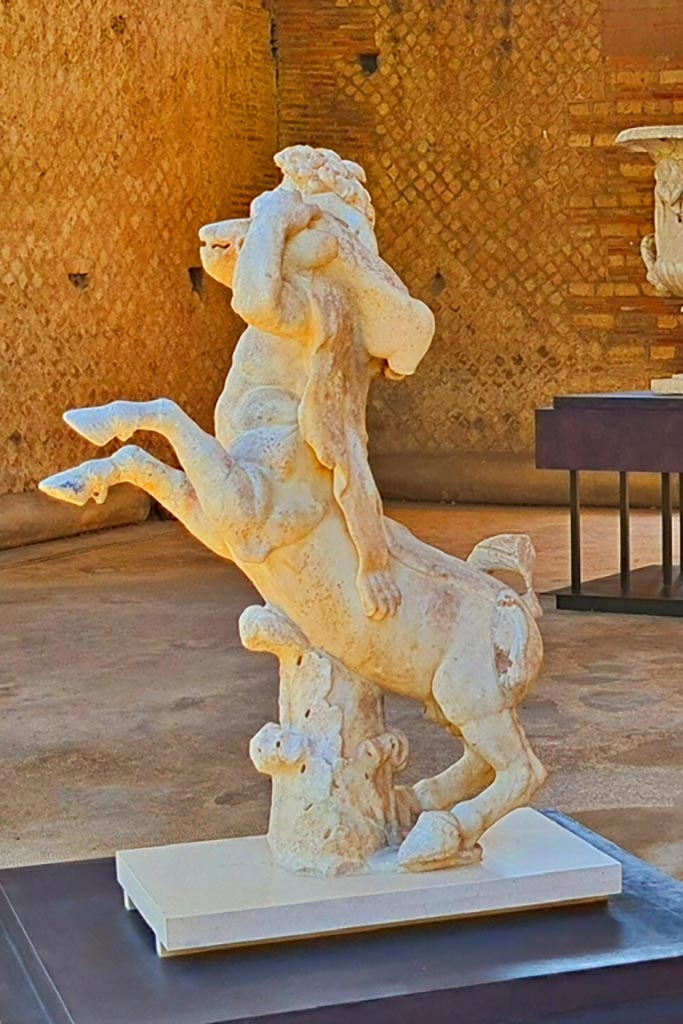 Oplontis Villa of Poppea, October 2023.
Portico 33, another of the Centaurs on display. Photo courtesy of Giuseppe Ciaramella.