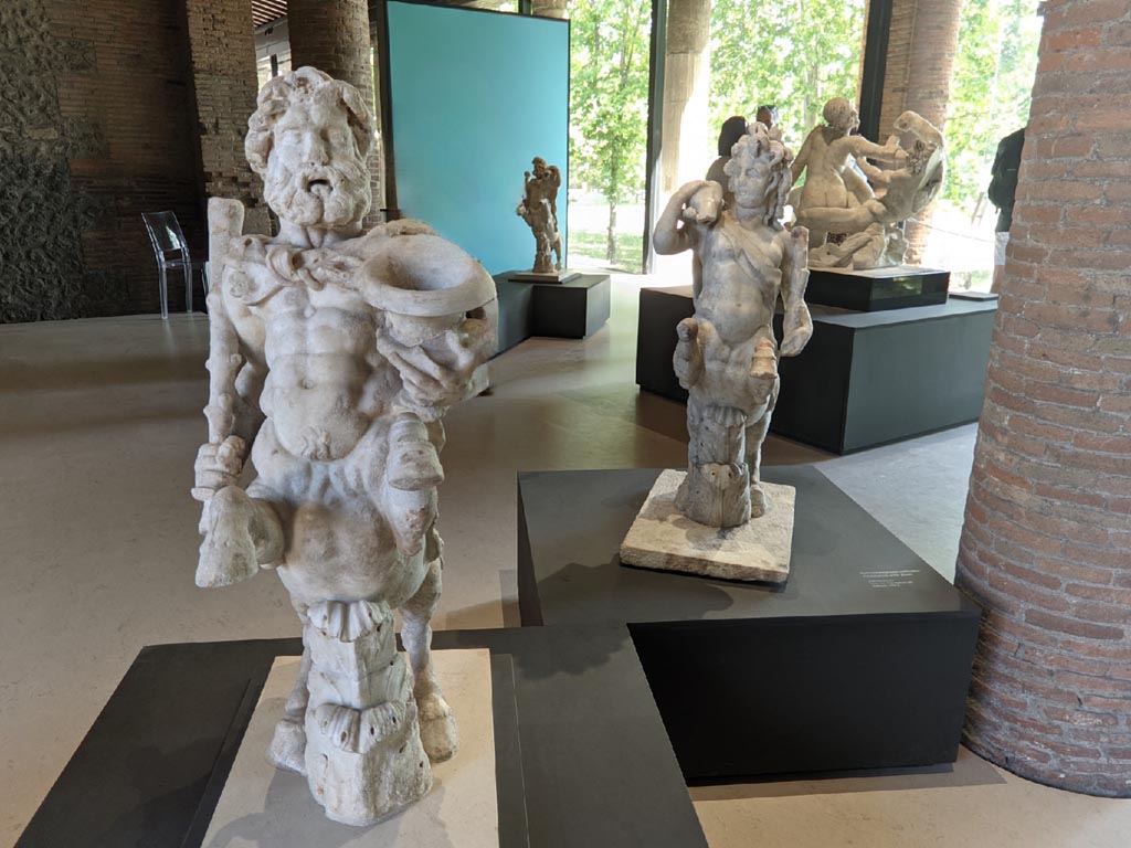Oplontis Villa of Poppea, April 2022.
Exhibition of statues from Oplontis, held in II.7.9, the Palaestra at Pompeii. Photo courtesy of Giuseppe Ciaramella.