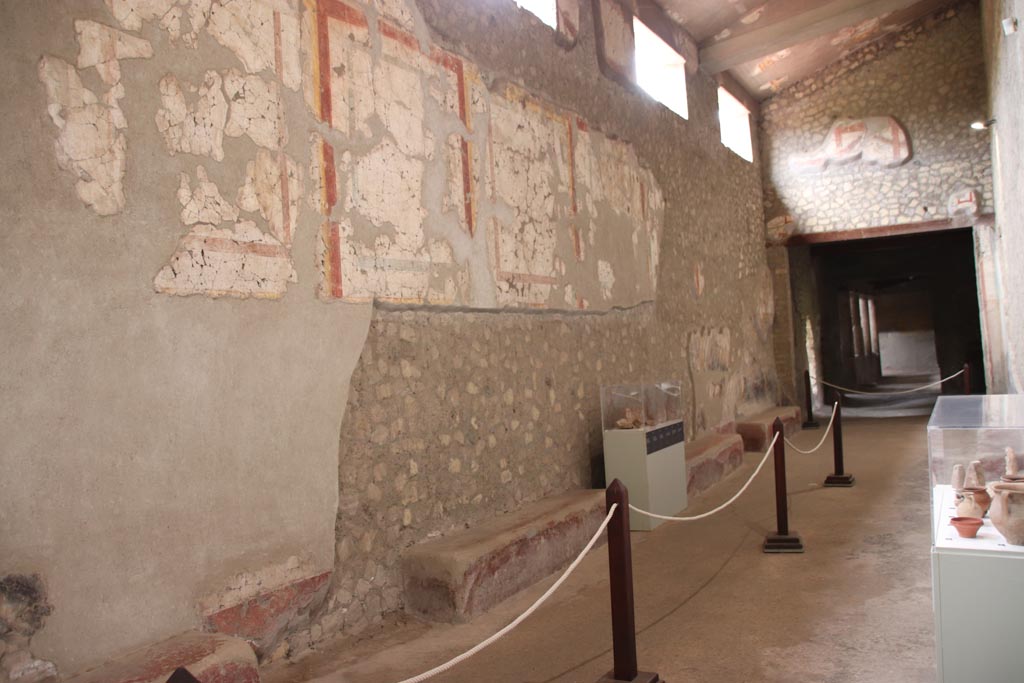 Oplontis Villa of Poppea, May 2024. Corridor 46, looking towards south wall at west end. Photo courtesy of Klaus Heese.