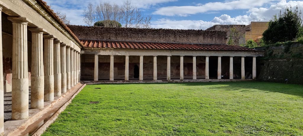 Oplontis Villa of Poppea, January 2023. Area 59, looking towards east side of peristyle. Photo courtesy of Miriam Colomer.