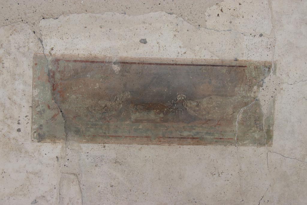 Villa of Poppaea, Oplontis, October 2023.
Portico 60, painted panel on south (left) side of doorway to room 72. Photo courtesy of Klaus Heese.
