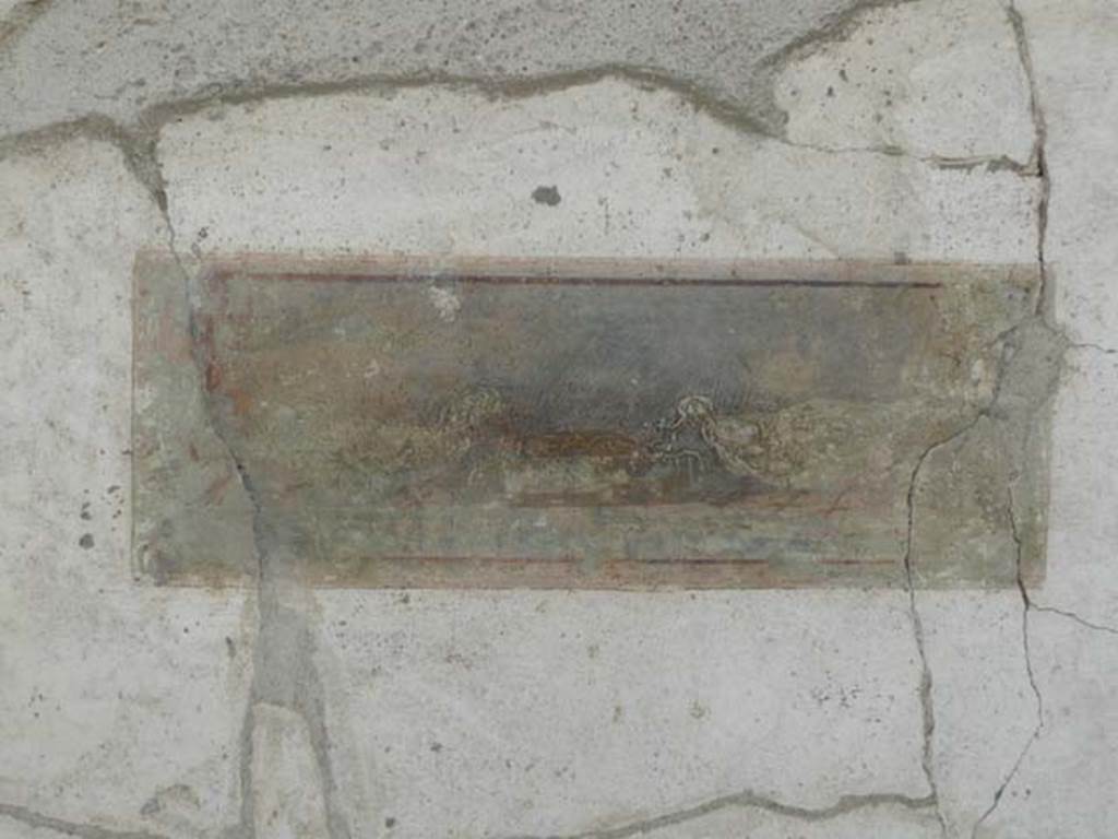 Oplontis, May 2010. Portico 60, west wall, painted panel on south side of doorway to room 72.
Photo courtesy of Buzz Ferebee.