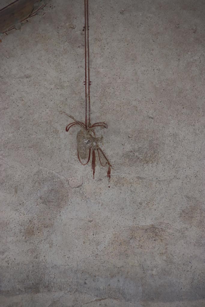 Villa of Poppaea, Oplontis, October 2023.
Area 60, detail of painted decoration from west portico wall, on right above doorway to room 72.
Photo courtesy of Klaus Heese.