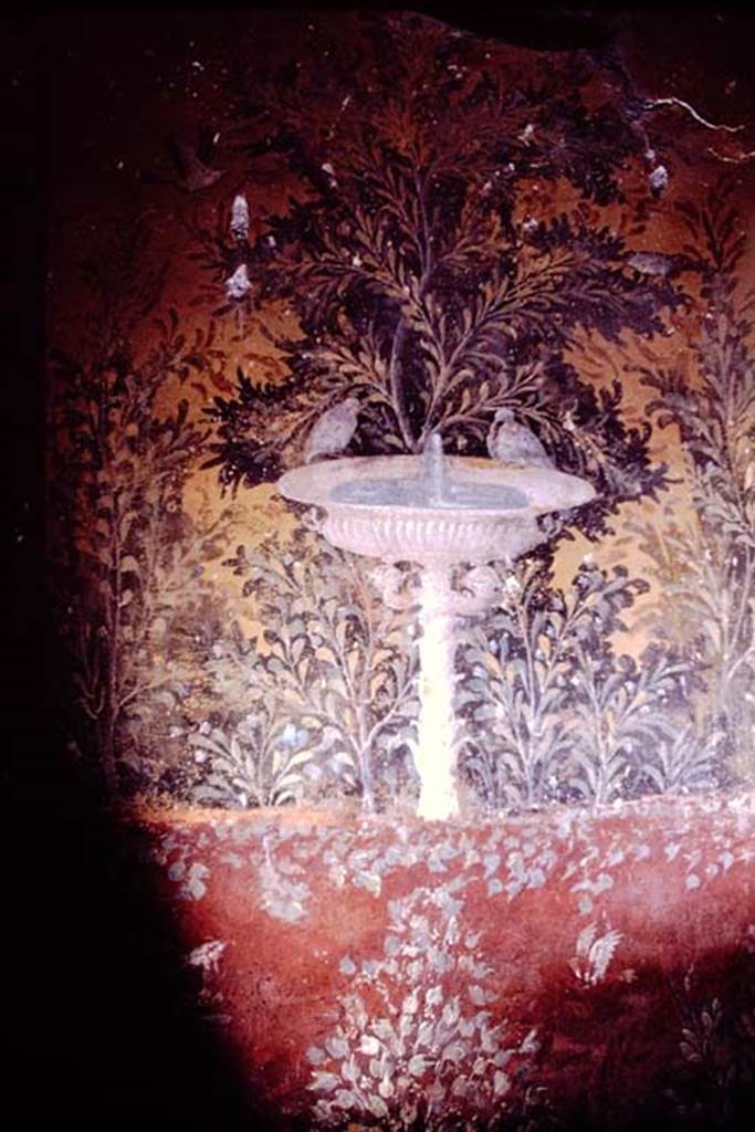 Oplontis. 1976. Room 61, south wall of raised courtyard garden. Photo by Stanley A. Jashemski.
Source: The Wilhelmina and Stanley A. Jashemski archive in the University of Maryland Library, Special Collections (See collection page) and made available under the Creative Commons Attribution-Non Commercial License v.4. See Licence and use details. J76f0385