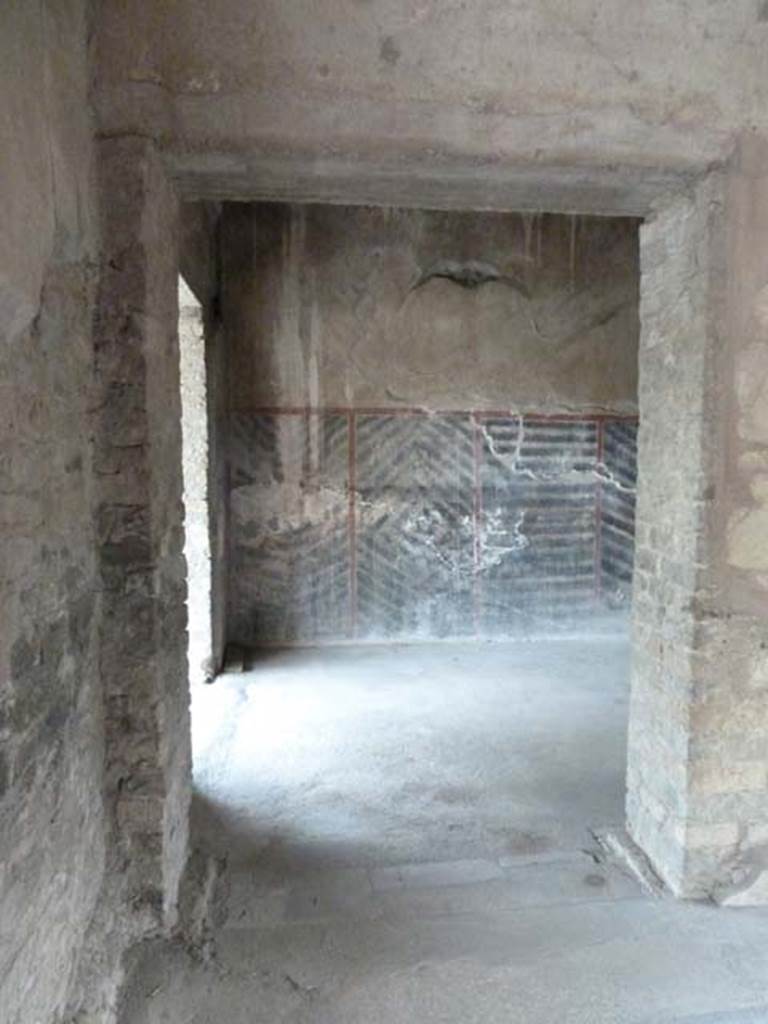 Oplontis Villa of Poppea, September 2015. Corridor 63, looking south through doorway from Room 65.