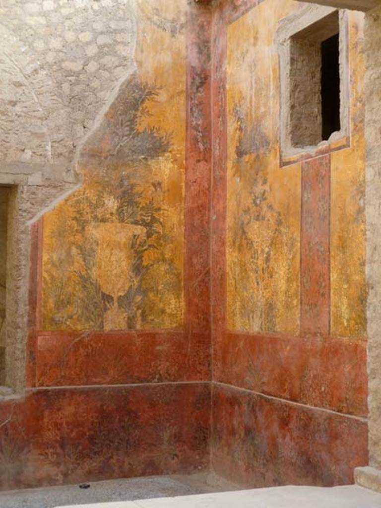 Oplontis, May 2011. Room 68, south-west corner and west wall, taken from window in north wall. Photo courtesy of Michael Binns.