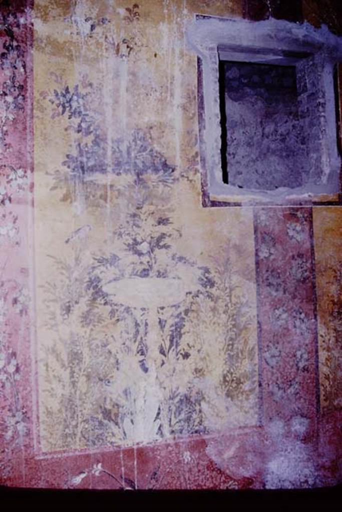 Oplontis, 1977. Room 68, west wall with window. Photo by Stanley A. Jashemski.
Source: The Wilhelmina and Stanley A. Jashemski archive in the University of Maryland Library, Special Collections (See collection page) and made available under the Creative Commons Attribution-Non Commercial License v.4. See Licence and use details. J77f0326