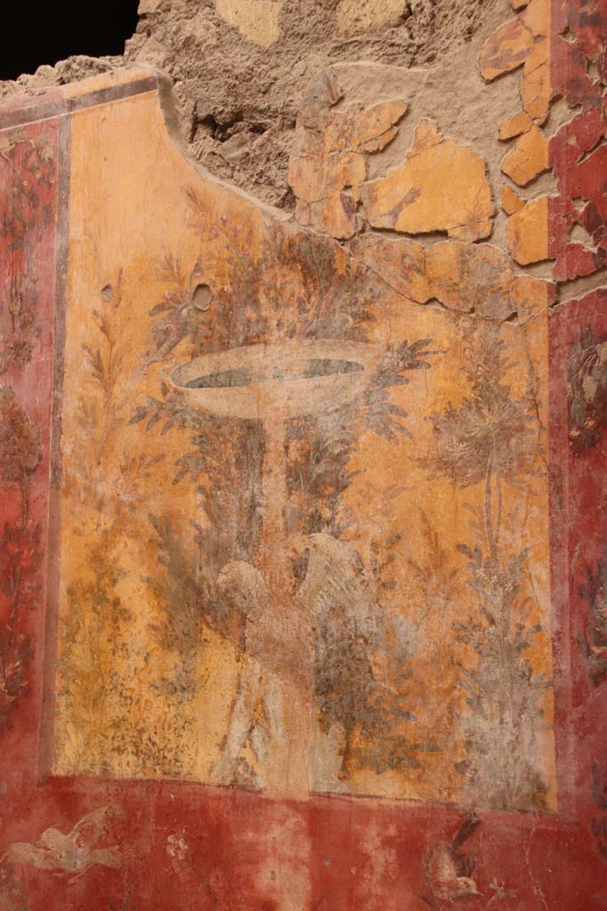 Oplontis Villa of Poppea, October 2020. Room 70, round fountain at south end of east wall. Photo courtesy of Klaus Heese.