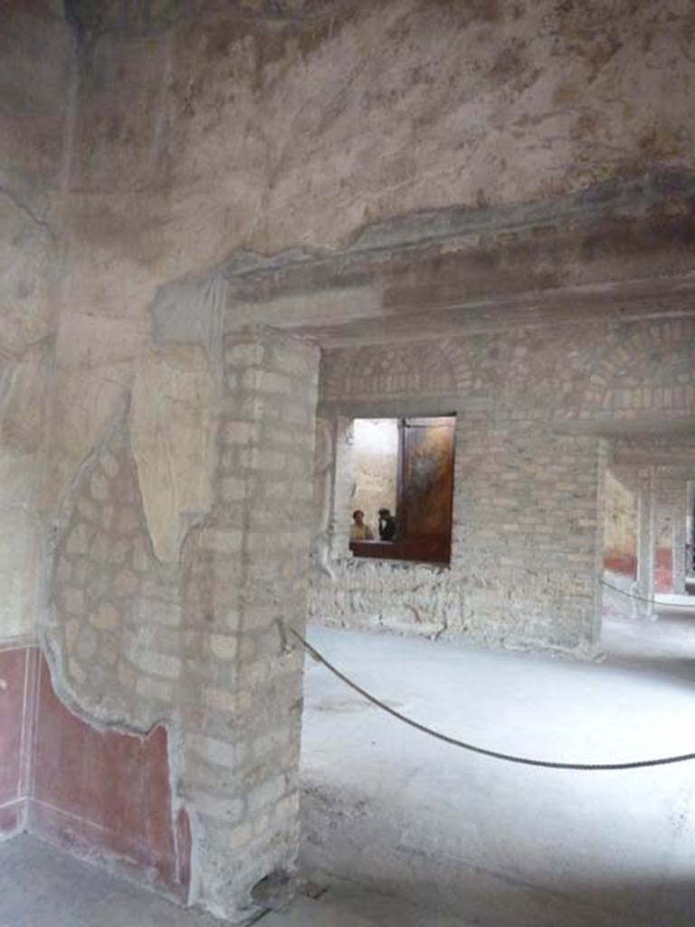 Oplontis, September 2015. Room 72, north wall with doorway to room 74.