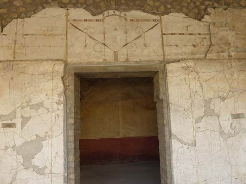 Oplontis, September 2011. Doorway to room 72, in the west portico wall of area 60. Looking west. Photo courtesy of Michael Binns.