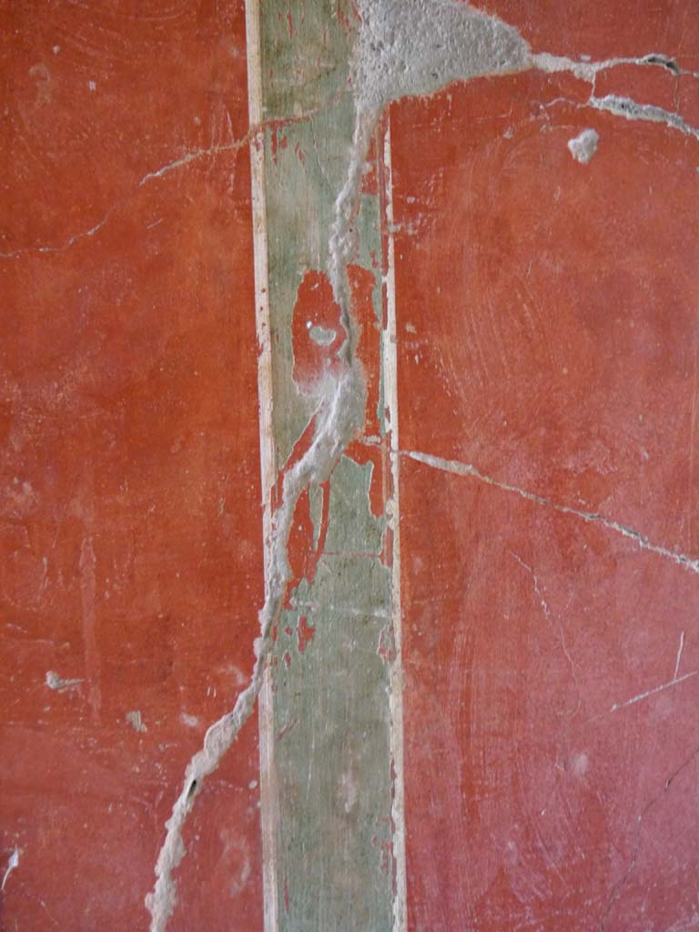Oplontis Villa of Poppea, September 2018.
Room 81, detail of painted decoration from west side of centre panel on north wall.
Foto Anne Kleineberg, ERC Grant 681269 DÉCOR.