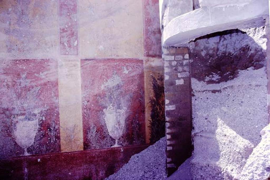 Oplontis, c.1977. Room 87, on left, room 89 on right. Looking towards the north-west corner.
Photo by Stanley A. Jashemski.
Source: The Wilhelmina and Stanley A. Jashemski archive in the University of Maryland Library, Special Collections (See collection page) and made available under the Creative Commons Attribution-Non Commercial License v.4. See Licence and use details.
Oplo0099