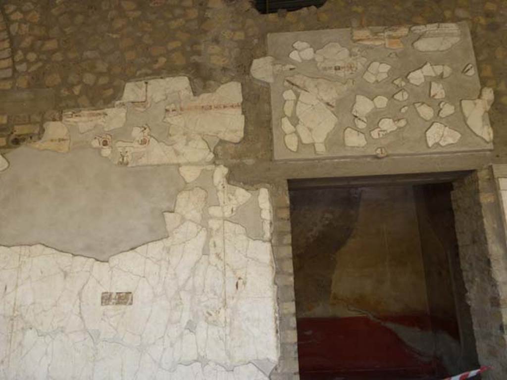 Oplontis, September 2011. Doorway to room 88, in the west portico wall of area 60. Looking west. Photo courtesy of Michael Binns.