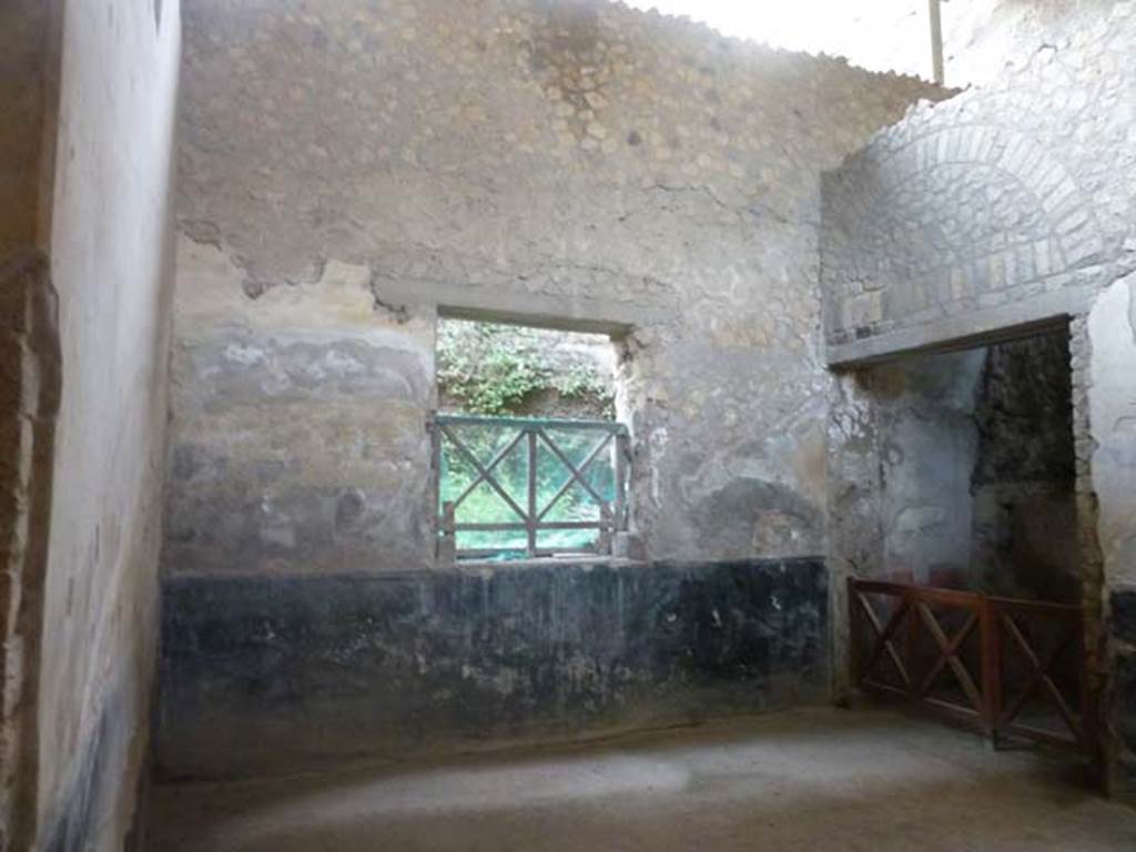 Oplontis, September 2015. Room 93, looking towards west wall with window onto north garden, and doorway into room 95.