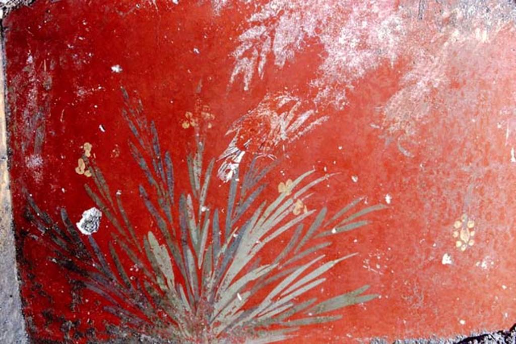 Oplontis, 1968. Room 20, painted red zoccolo with plant and bird. Photo by Stanley A. Jashemski.
Source: The Wilhelmina and Stanley A. Jashemski archive in the University of Maryland Library, Special Collections (See collection page) and made available under the Creative Commons Attribution-Non Commercial License v.4. See Licence and use details. J68f1454
