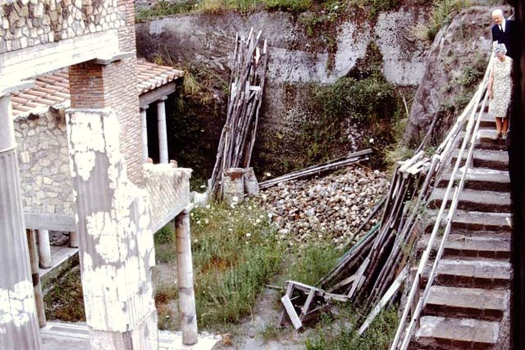 Oplontis, 1972 (or 1973). Entrance steps. Photo by Stanley A. Jashemski.
Source: The Wilhelmina and Stanley A. Jashemski archive in the University of Maryland Library, Special Collections (See collection page) and made available under the Creative Commons Attribution-Non Commercial License v.4. See Licence and use details. J72f0256