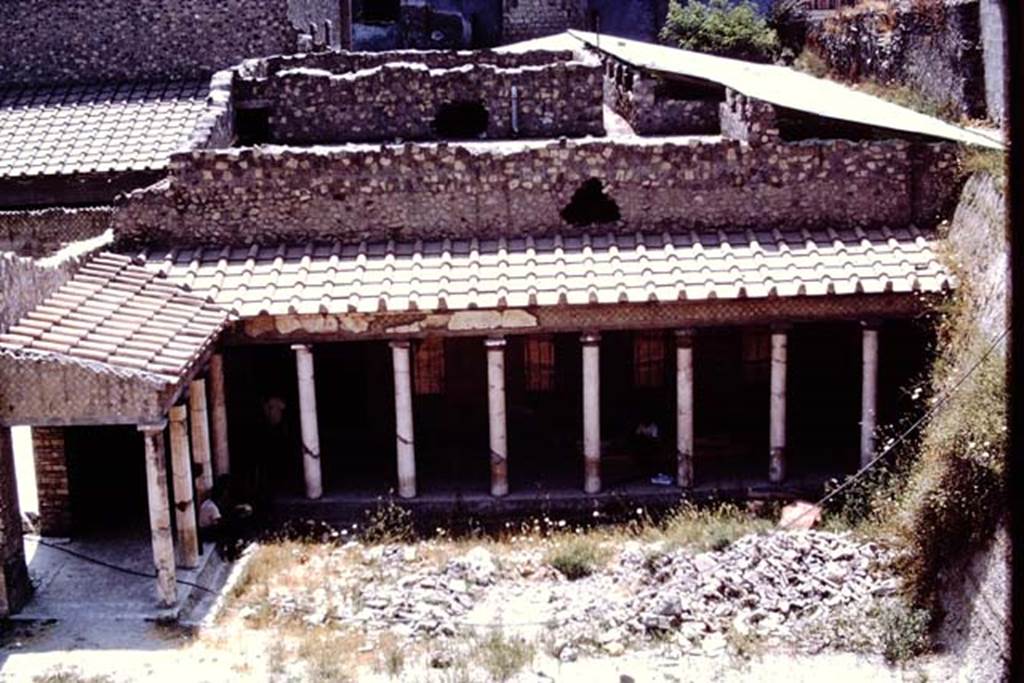 Oplontis, 1973. Looking south towards Portico 33. (13) Photo by Stanley A. Jashemski.
Source: The Wilhelmina and Stanley A. Jashemski archive in the University of Maryland Library, Special Collections (See collection page) and made available under the Creative Commons Attribution-Non Commercial License v.4. See Licence and use details. J73f0356