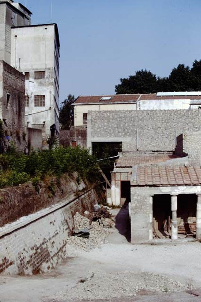 Oplontis Villa of Poppea, 1975 or 1974. Area 59/24, looking west along south side of villa, towards room 23. Photo by Stanley A. Jashemski.
Source: The Wilhelmina and Stanley A. Jashemski archive in the University of Maryland Library, Special Collections (See collection page) and made available under the Creative Commons Attribution-Non Commercial License v.4. See Licence and use details. J74f0868