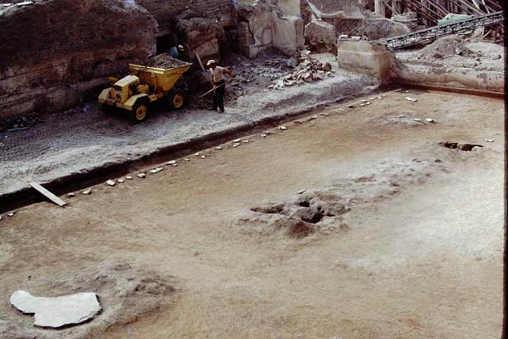 Oplontis, 1975. Looking south-east across east end of north garden. Photo by Stanley A. Jashemski.
Source: The Wilhelmina and Stanley A. Jashemski archive in the University of Maryland Library, Special Collections (See collection page) and made available under the Creative Commons Attribution-Non Commercial License v.4. See Licence and use details. J75f0205