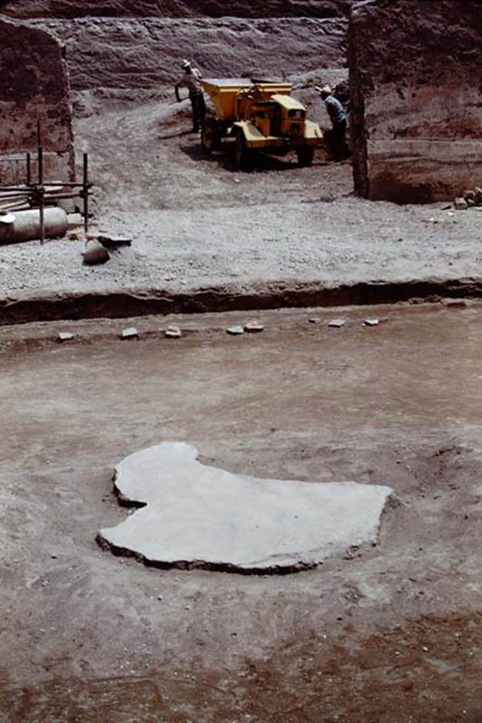 Oplontis, 1975. Looking east across filled root cavity, towards doorway to room 69. Photo by Stanley A. Jashemski.
Source: The Wilhelmina and Stanley A. Jashemski archive in the University of Maryland Library, Special Collections (See collection page) and made available under the Creative Commons Attribution-Non Commercial License v.4. See Licence and use details. J75f0230