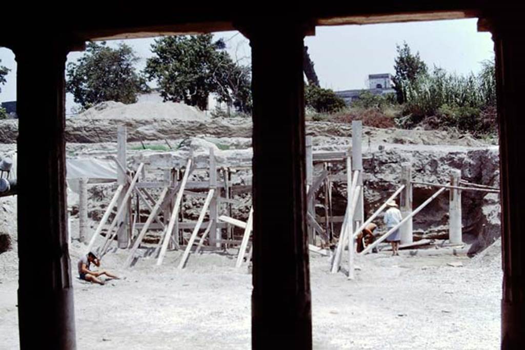 Oplontis, 1975. Looking east across area 59, the south-east peristyle. Photo by Stanley A. Jashemski.
Source: The Wilhelmina and Stanley A. Jashemski archive in the University of Maryland Library, Special Collections (See collection page) and made available under the Creative Commons Attribution-Non Commercial License v.4. See Licence and use details. J75f0331