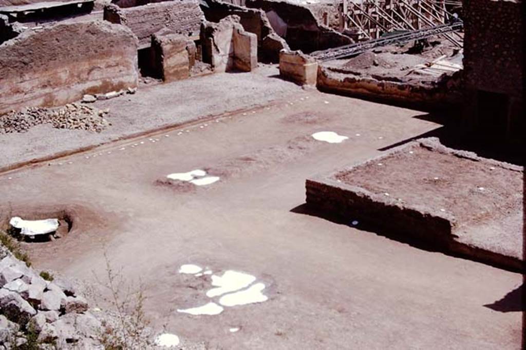 Oplontis, 1975. Looking south-east across a cleaned north garden. Photo by Stanley A. Jashemski.
Source: The Wilhelmina and Stanley A. Jashemski archive in the University of Maryland Library, Special Collections (See collection page) and made available under the Creative Commons Attribution-Non Commercial License v.4. See Licence and use details. J75f0523