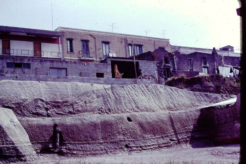 Oplontis, 1977. Area 56, looking to the north end of the east side of the north garden. Photo by Stanley A. Jashemski.
Source: The Wilhelmina and Stanley A. Jashemski archive in the University of Maryland Library, Special Collections (See collection page) and made available under the Creative Commons Attribution-Non Commercial License v.4. See Licence and use details. J77f0106