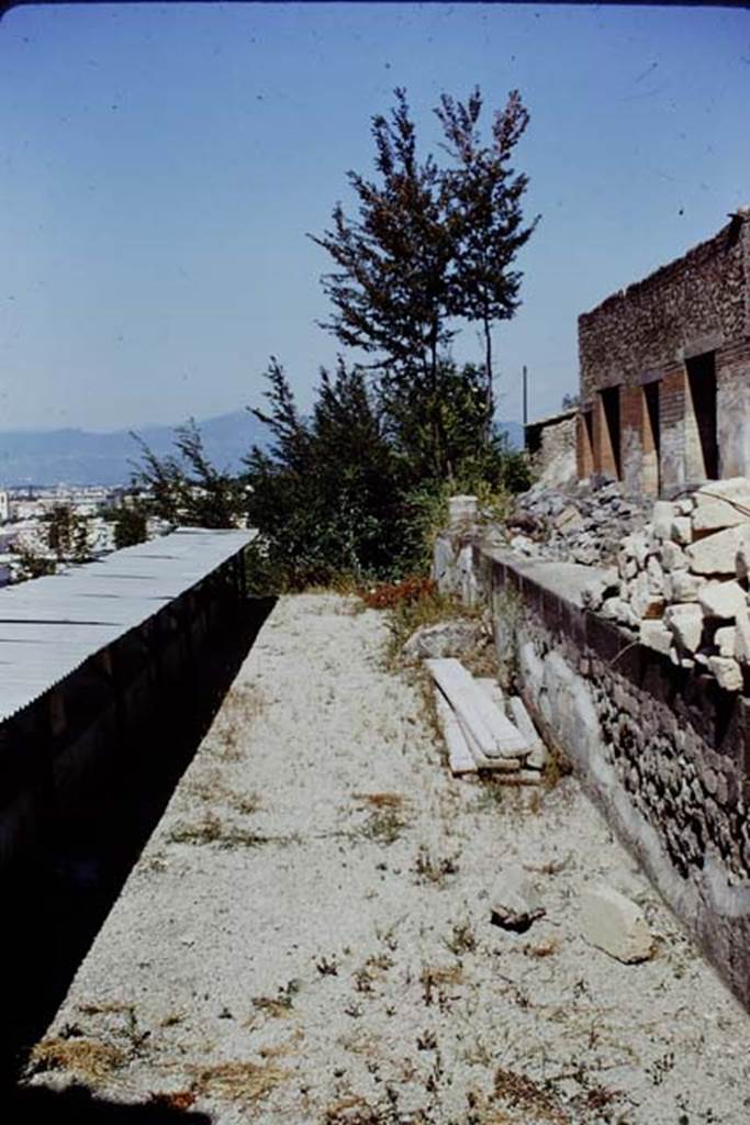 Stabiae, Villa Arianna, 1968. Looking east along terrace B and loggia 54. Photo by Stanley A. Jashemski
Source: The Wilhelmina and Stanley A. Jashemski archive in the University of Maryland Library, Special Collections (See collection page) and made available under the Creative Commons Attribution-Non Commercial License v.4. See Licence and use details.
Jmis0090