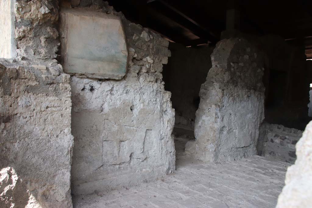 Stabiae, Villa Arianna, September 2021.
Room 31, the tepidarium, looking towards north wall with doorway to room 6. Photo courtesy of Klaus Heese.