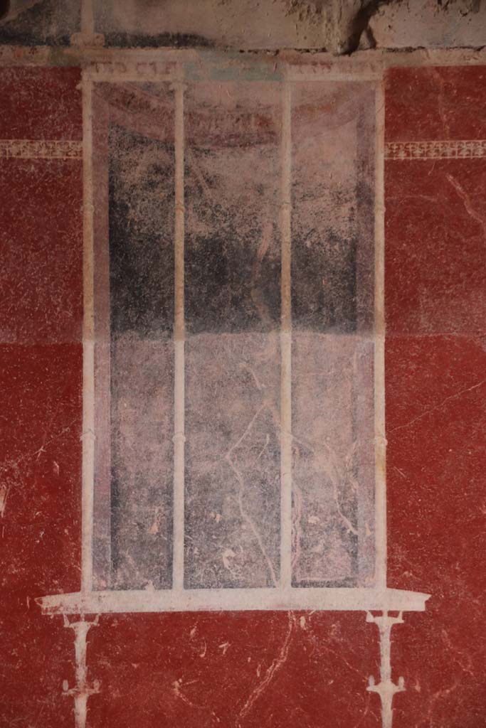Stabiae, Villa Arianna, October 2020.
W30, detail of painted decoration on south wall in south-east corner. Photo courtesy of Klaus Heese.