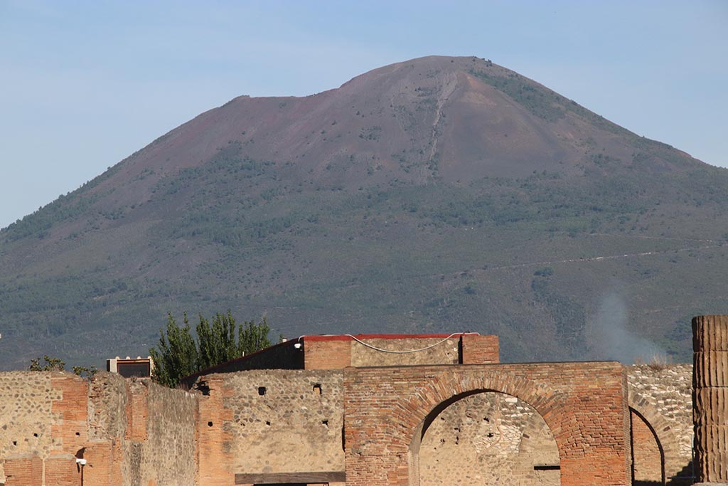 Vesuvius. October 2024. Looking north from Pompeii Forum. Photo courtesy of Klaus Heese.