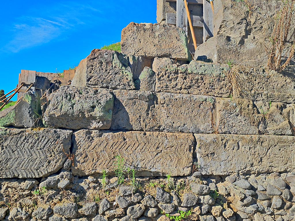 Porta Nocera, Pompeii. October 2024. West side of Gate. Photo courtesy of Giuseppe Ciaramella.

