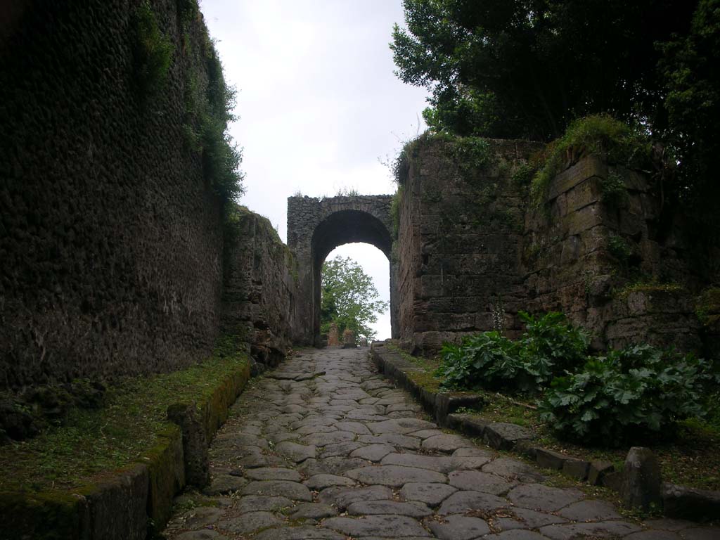 Walls on east side of Pompeii in north-east corner. May 2010.
Looking towards north side of City Wall leading into Nola Gate. Photo courtesy of Ivo van der Graaff.