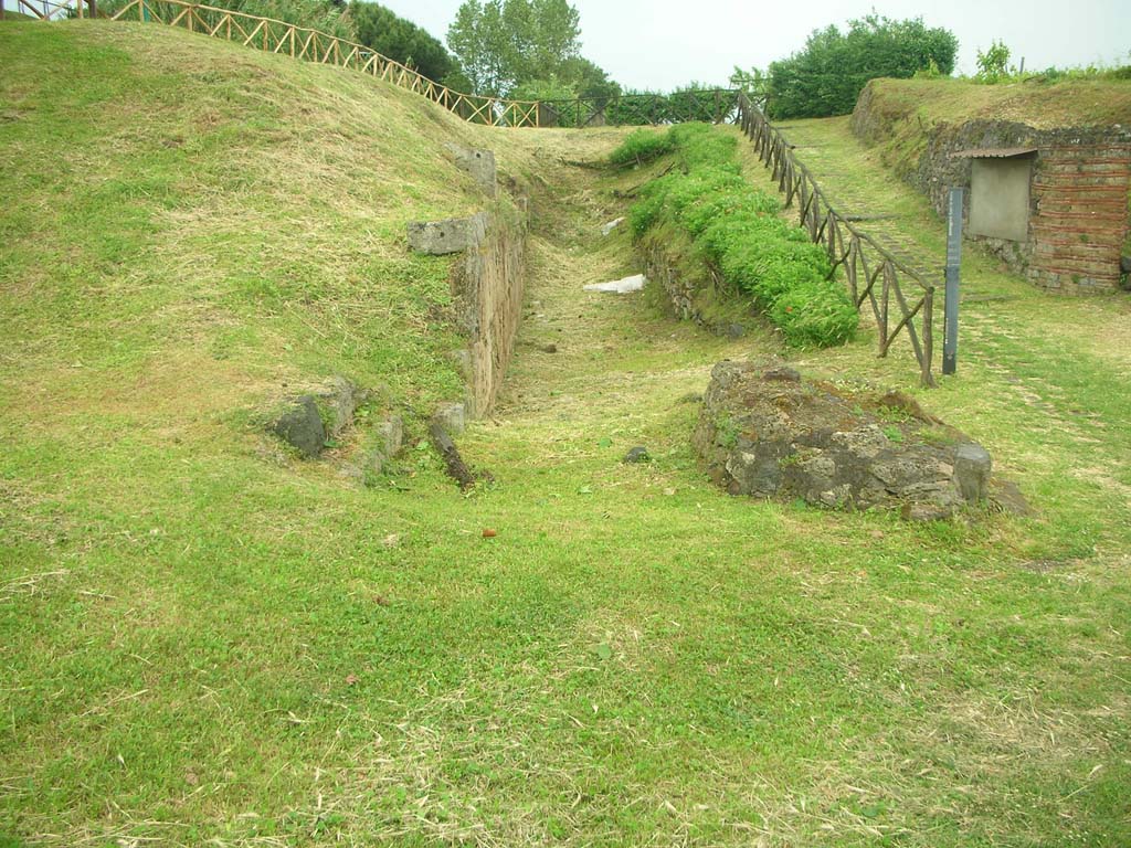 City Walls on north side of Pompeii, east side of Vesuvian Gate, May 2010.
Looking east along site of City Wall. Photo courtesy of Ivo van der Graaff.